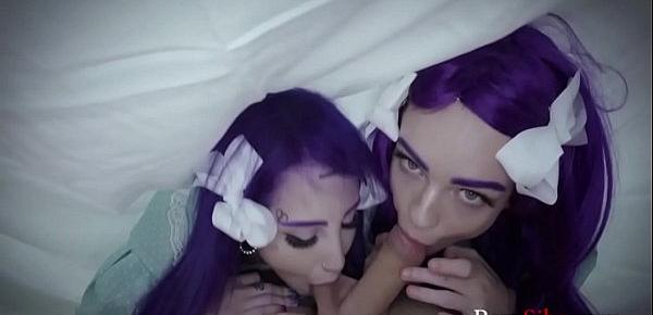  Hungry Hot Sisters On Halloween Fuck Me- Jessae Rosae And Val Steele